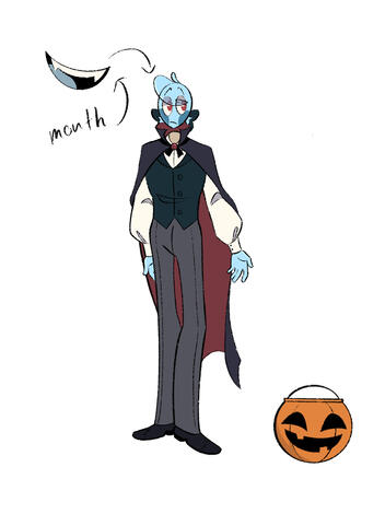 Jamie in a Vampire Costume