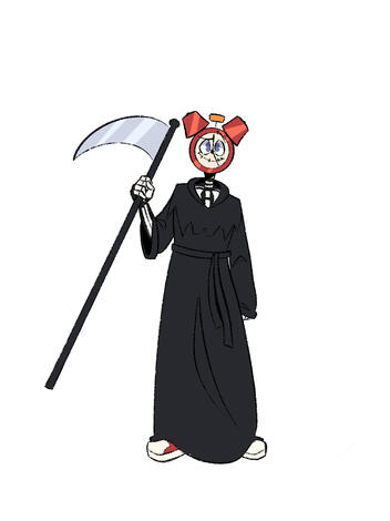 Justin in a Grim Reaper Costume